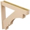 Ekena Millwork 7 1/2-in W x 46-in D x 46-in H Balboa Block Rough Cedar Woodgrain TimberThane Outlooker, Primed Tan OUTUR075X46X46BOA44RCPR - alternate 3